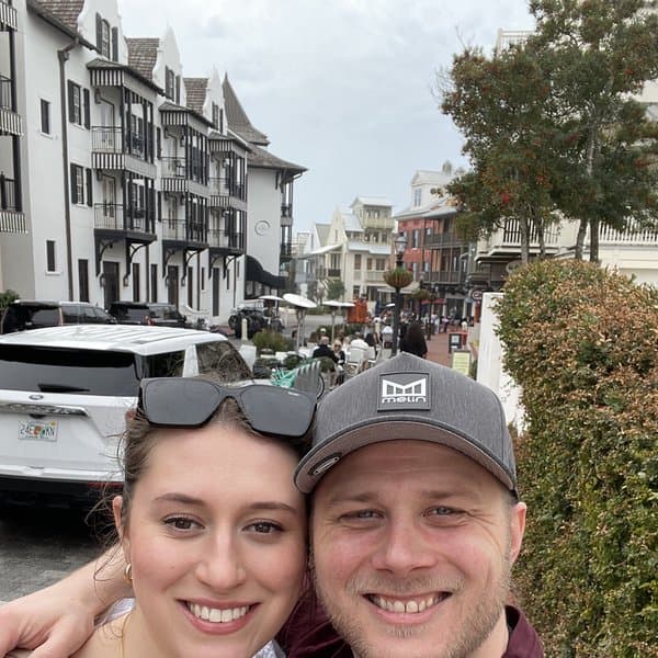 Drew Heberer with his wife Ali